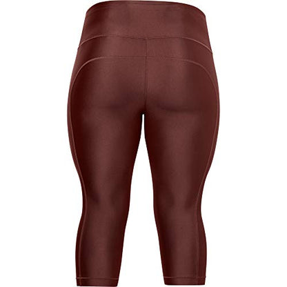 Under Armour womens HeatGear Armour High Waisted Capri , Cinna Red (688)/Black , 1X