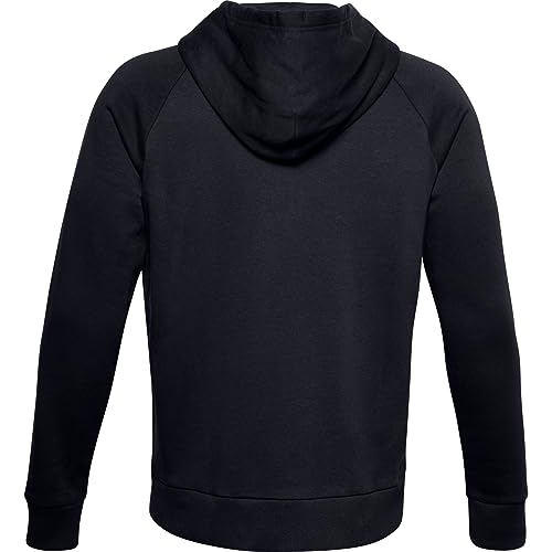 Under Armour Men's UA Rival Fleece Full Zip Hoodie , Black (001)/Onyx White , Medium