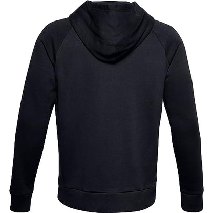 Under Armour Men's UA Rival Fleece Full Zip Hoodie , Black (001)/Onyx White , Medium