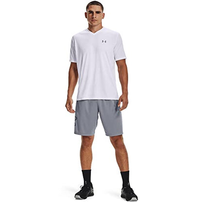Under Armour Mens Tech Graphic Short , Steel (035)/Black , Large