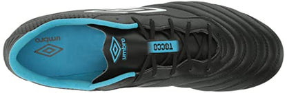 Umbro Men's Tocco 3 Premier FG Soccer Cleat, Black/White/Blue, 11