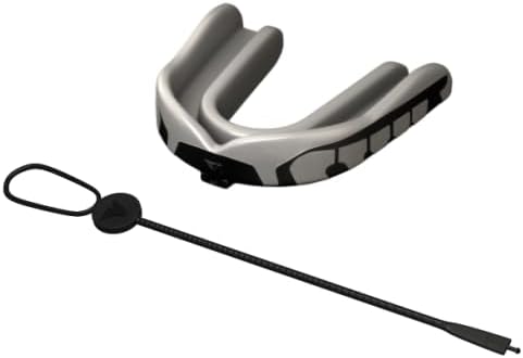 Velocity Champion Adult Mouthguard, 1 Pack, Black & Silver - for Ages 18 and Up - Ideal for Lacrosse, Football, Hockey, Basketball, Soccer, Boxing, Martial Arts, Field Hockey, and More