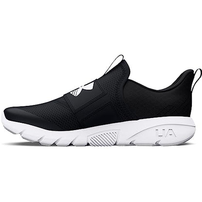 Under Armour Boy's Pre School Flash Running Shoe, (001) Black/Black/White, 3 Little Kid