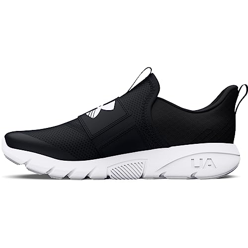 Under Armour Boy's Pre School Flash Running Shoe, (001) Black/Black/White, 3 Little Kid