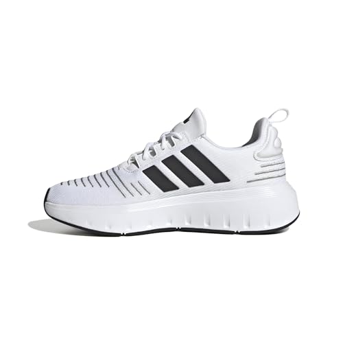 adidas Swift Run23 Sneaker, White/Core Black/Grey, 7 US Unisex Big Kid