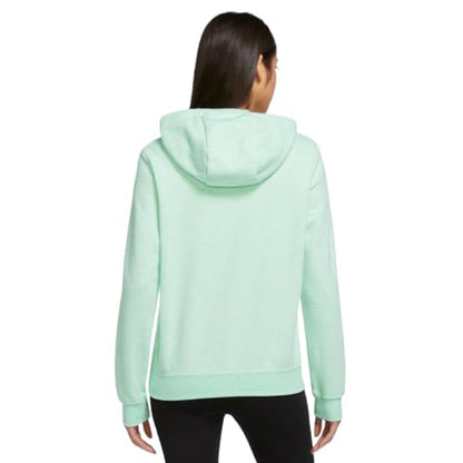 Nike Women's Sportswear Club Fleece Funnel-Neck Hoodie (US, Alpha, 1X, Plus, Regular, Mint Foam/Heather)