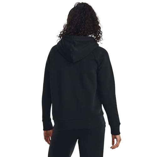 Under Armour Womens Rival Fleece Big Logo Hoodie , (001) Black / / White , Medium