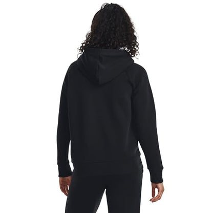 Under Armour Womens Rival Fleece Big Logo Hoodie , (001) Black / / White , Medium