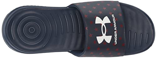 Under Armour Men's Ansa Graphic Slide Sandal, Academy Blue (403)/White, 12
