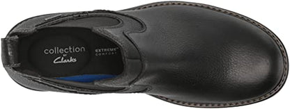 Clarks Men's Morris Up Waterproof Chelsea Boot, Black, 9 Wide