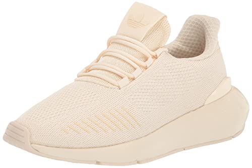 adidas Women's Swift Run 22 Sneaker, Wonder White/Wonder White/Black (Deconstructed), 8