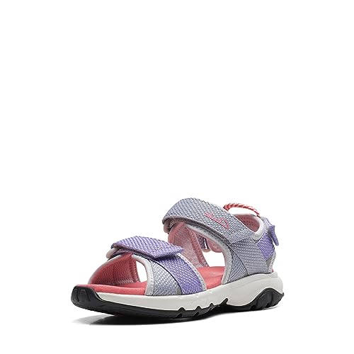Clarks Girls Expo Sea K. Sport Sandal, Grey Combi, 2.5 Big Kid