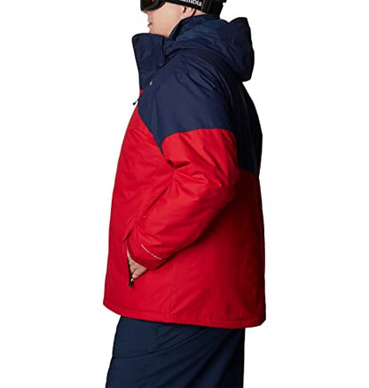Columbia Men's Last Tracks Jacket, Mountain Red/Collegiate Navy, Large