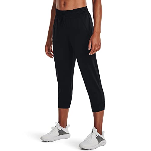Under Armour Women's HeatGear Armour Capri , Black (001)/Jet Gray , Large