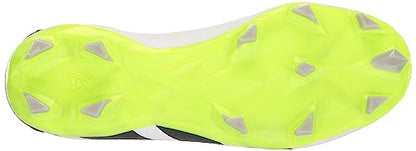 adidas Unisex Predator Accuracy.3 Laceless FG Firm Ground Soccer Cleat Sneaker, White/Core Black/Lucid Lemon, 9.5 US Men