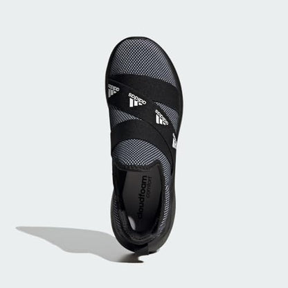 adidas Women's Puremotion Adapt Sportswear Sneaker, Core Black/White/White, 8