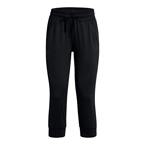 Under Armour Women's HeatGear Armour Capri , Black (001)/Jet Gray , Large