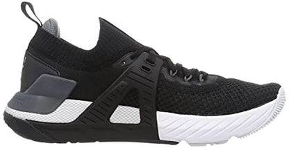 Under Armour Men's Project Rock 4 Training Shoe (11, Black/White, Numeric_11)