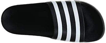 adidas Unisex Adilette Aqua Slides Sandal, Core Black/White/Core Black, 9 US Men