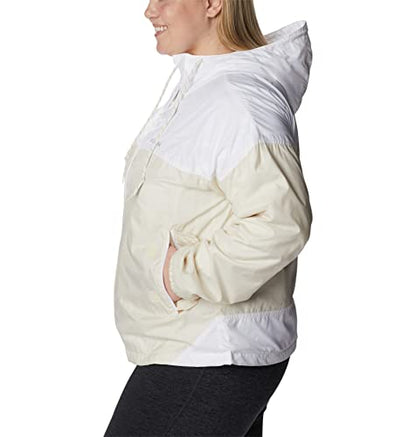 Columbia Women's Flash Challenger Lined Windbreaker, Chalk/White, Medium