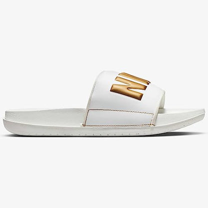 Nike Women's Offcourt Slide Style Bq4632, Summit White/Metallic Gold, 7