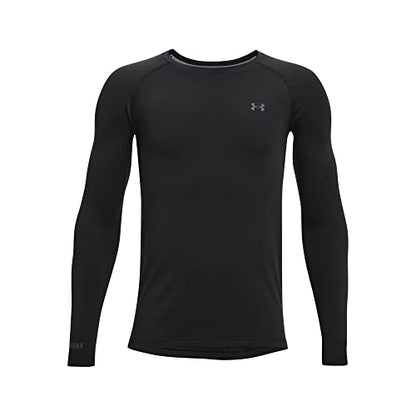 Under Armour Boys Packaged Base 2.0 Crew , (001) Black / / Pitch Gray , Medium