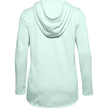 Under Armour Women's Armour Fleece Big Logo Camo/Shine Hoodie , Seaglass Blue (403)/Seaglass Blue , X-Small