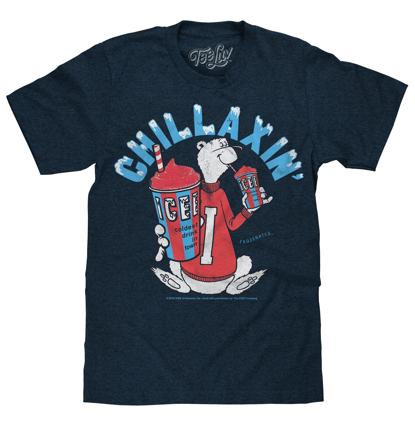 ICEE Chillaxin' Faded Logo T-Shirt - Navy