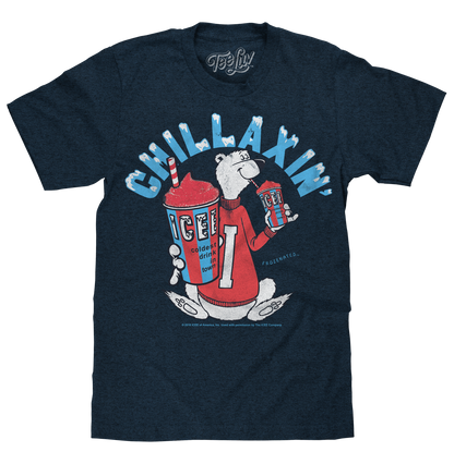 ICEE Chillaxin' Faded Logo T-Shirt - Navy