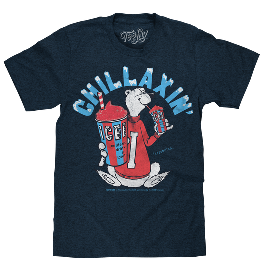 ICEE Chillaxin' Faded Logo T-Shirt - Navy