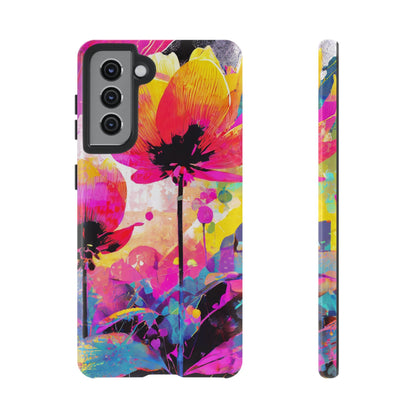 Neon Floral Tough Phone Case
