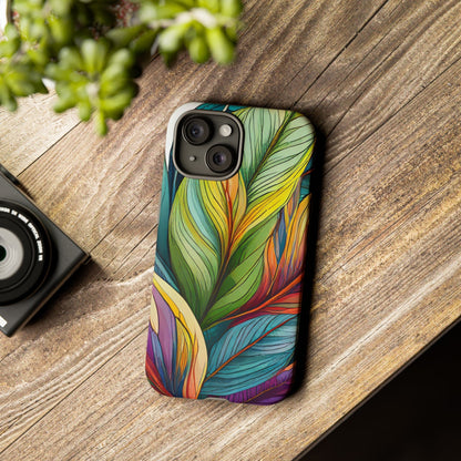 Vibrant Tropical Leaf Tough Phone Case