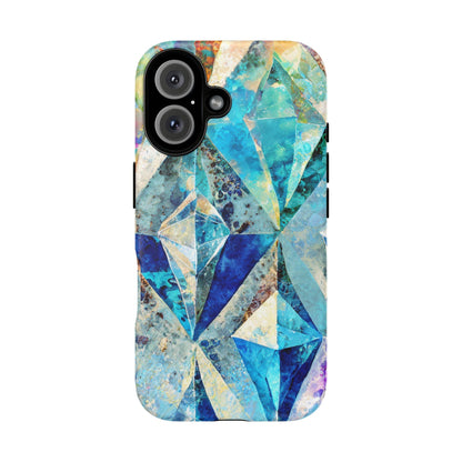 Diamond Blue Abstract Tough Phone Case