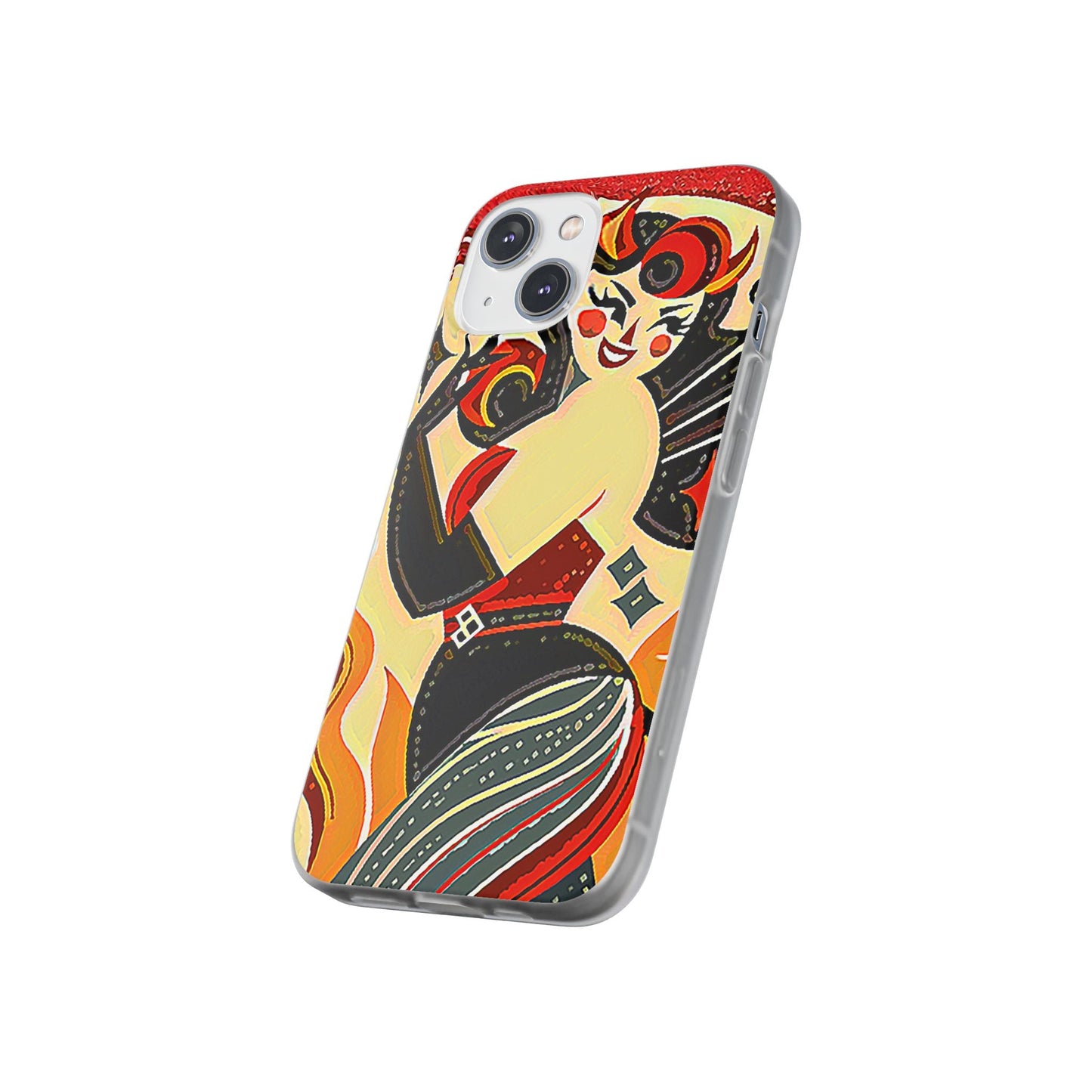 Red & Black Female Devil Flexi Phone Case