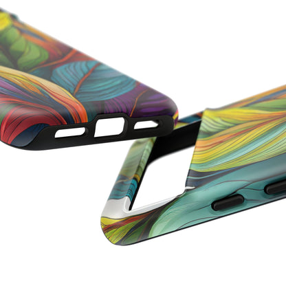 Vibrant Tropical Leaf Tough Phone Case