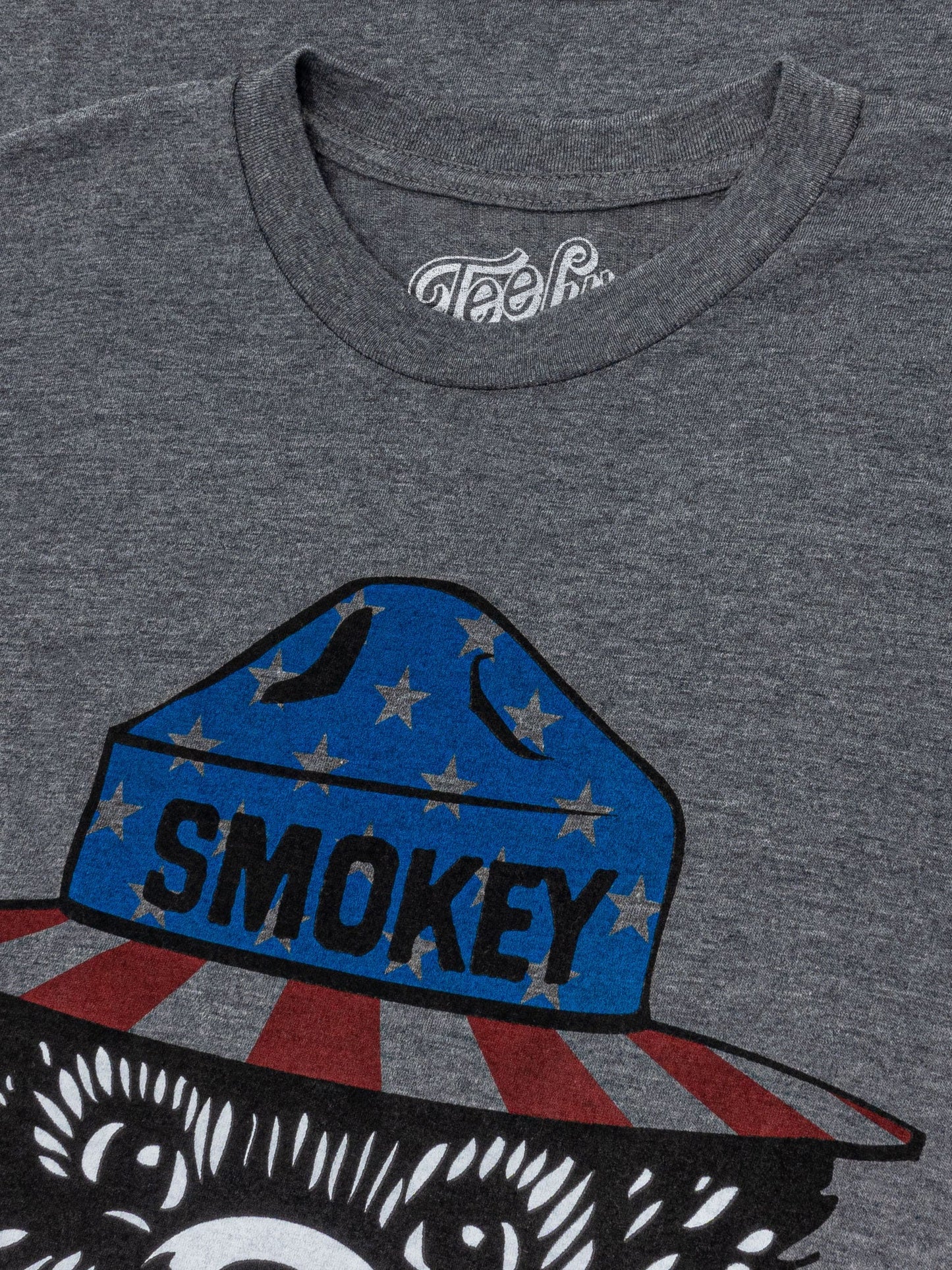 Patriotic Smokey Bear T-Shirt - Gray