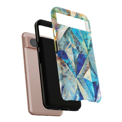 Diamond Blue Abstract Tough Phone Case