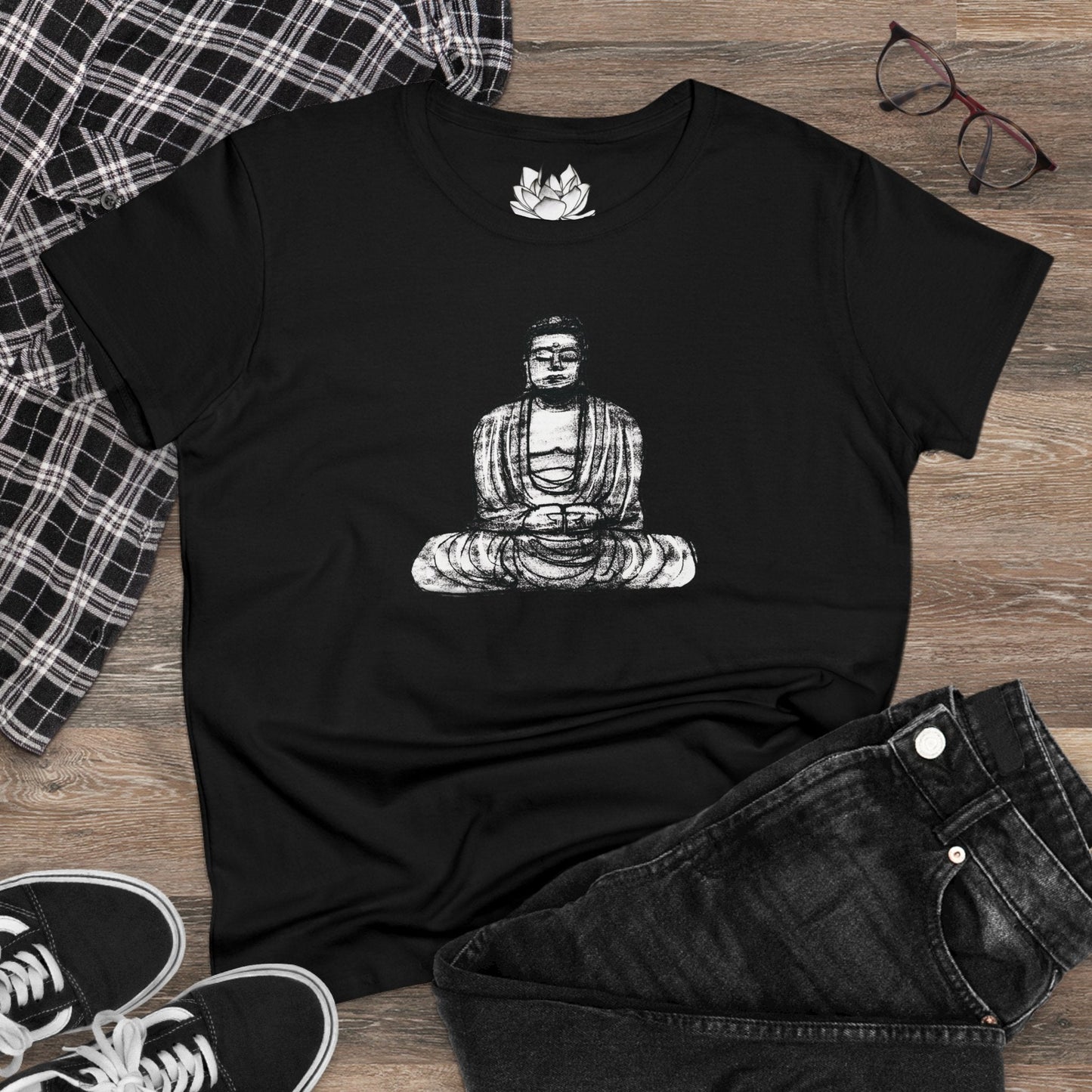 Buddha Sketch Women's Cotton Tee