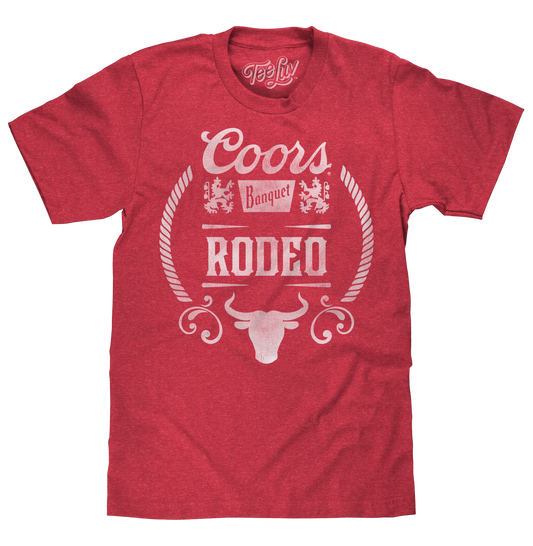 Coors Banquet Rodeo Bull Logo T-Shirt - Red