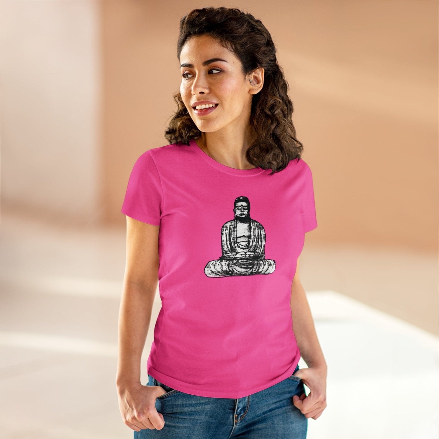Buddha Sketch Women's Cotton Tee