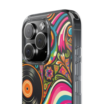 Colorful Vinyl Record Clear Phone Case