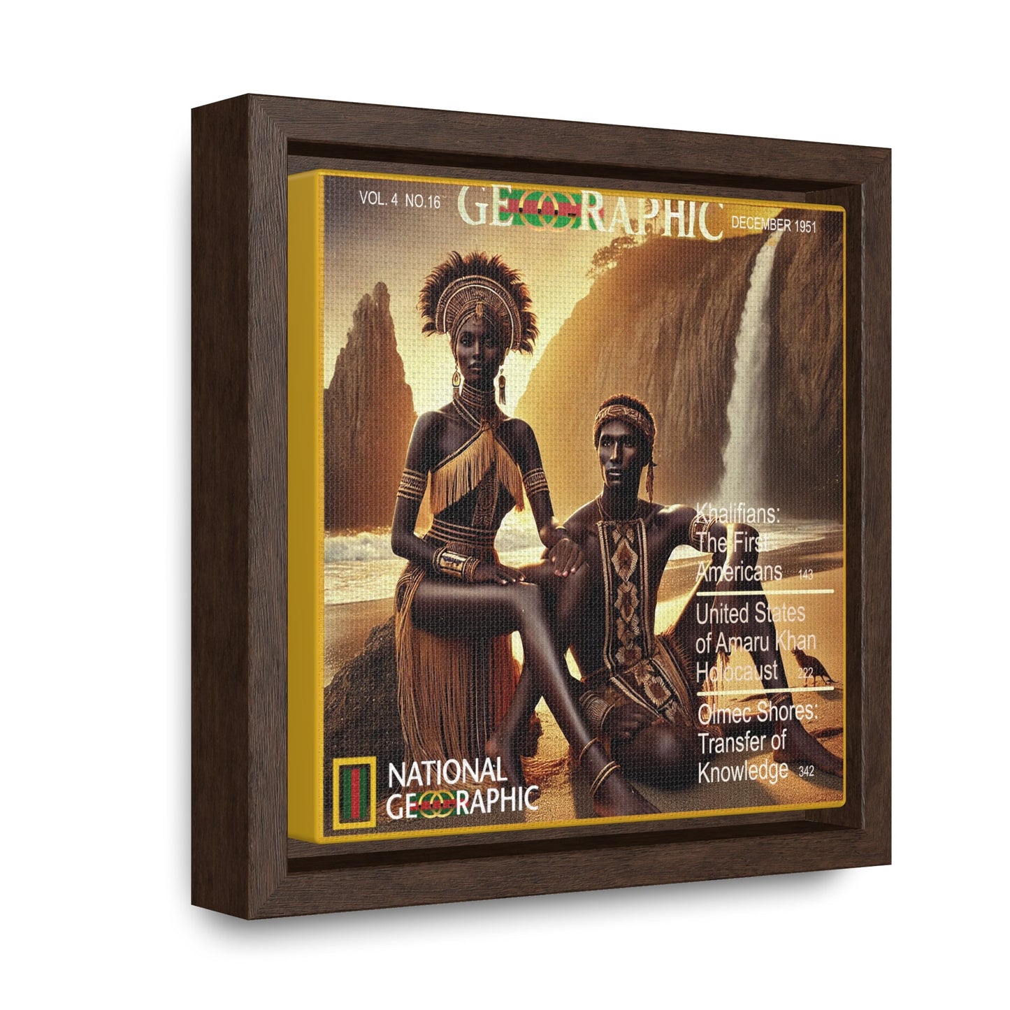 Chumash Amaru Khan Aborigine Gallery Canvas Wraps, Square Frame