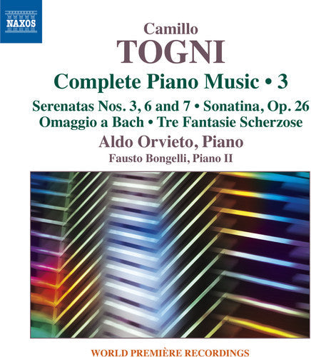Camillo Togni / Orvieto,Aldo / Bongelli,Fausto - Camillo Togni: Complete Piano Music 3 Music CD