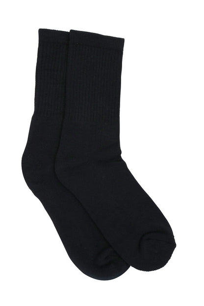 3/4 Crew Black Bamboo Viscose Socks