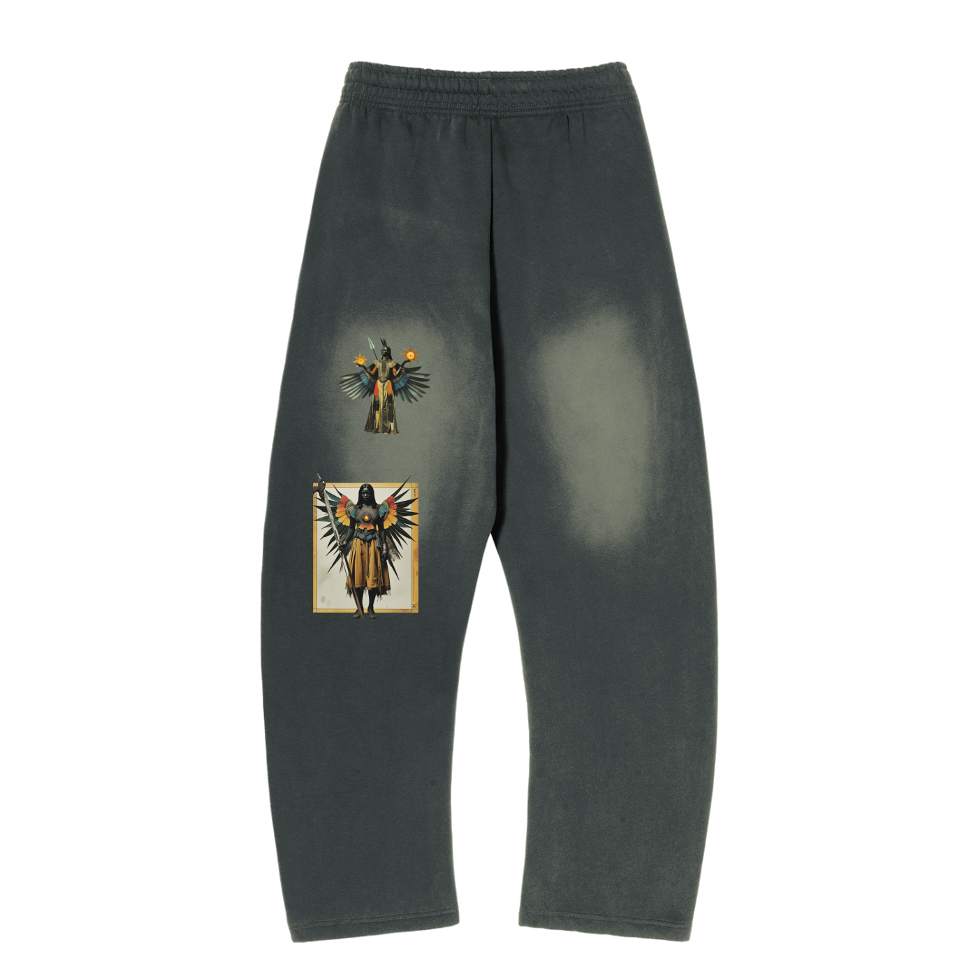 Amaru Khan Stars Sunfade Curved Blade Sweatpants