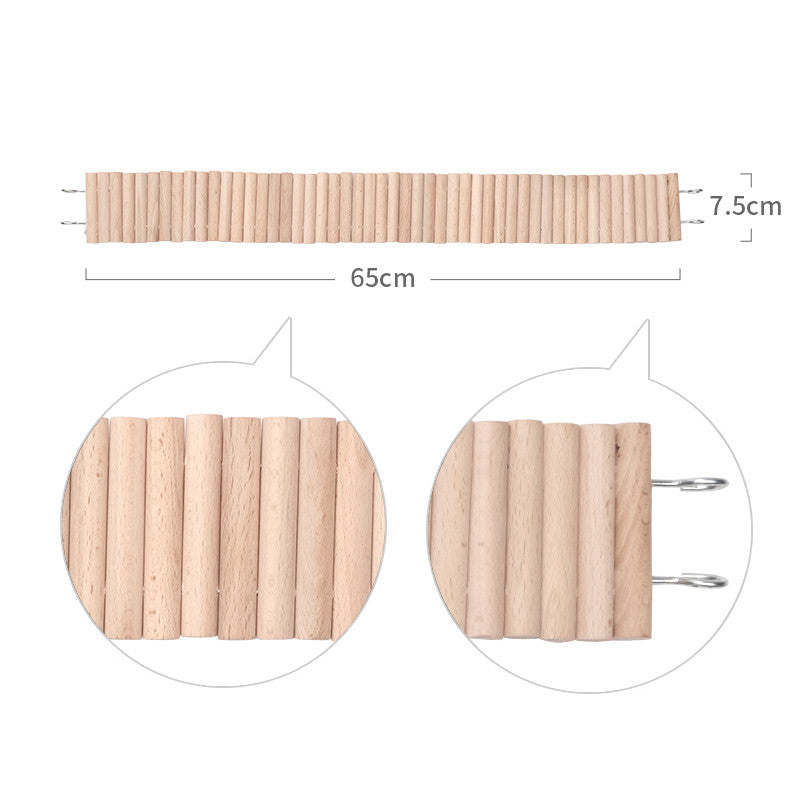 Flexible Wooden Climbing Bridge, Ramp & Habitat Divider