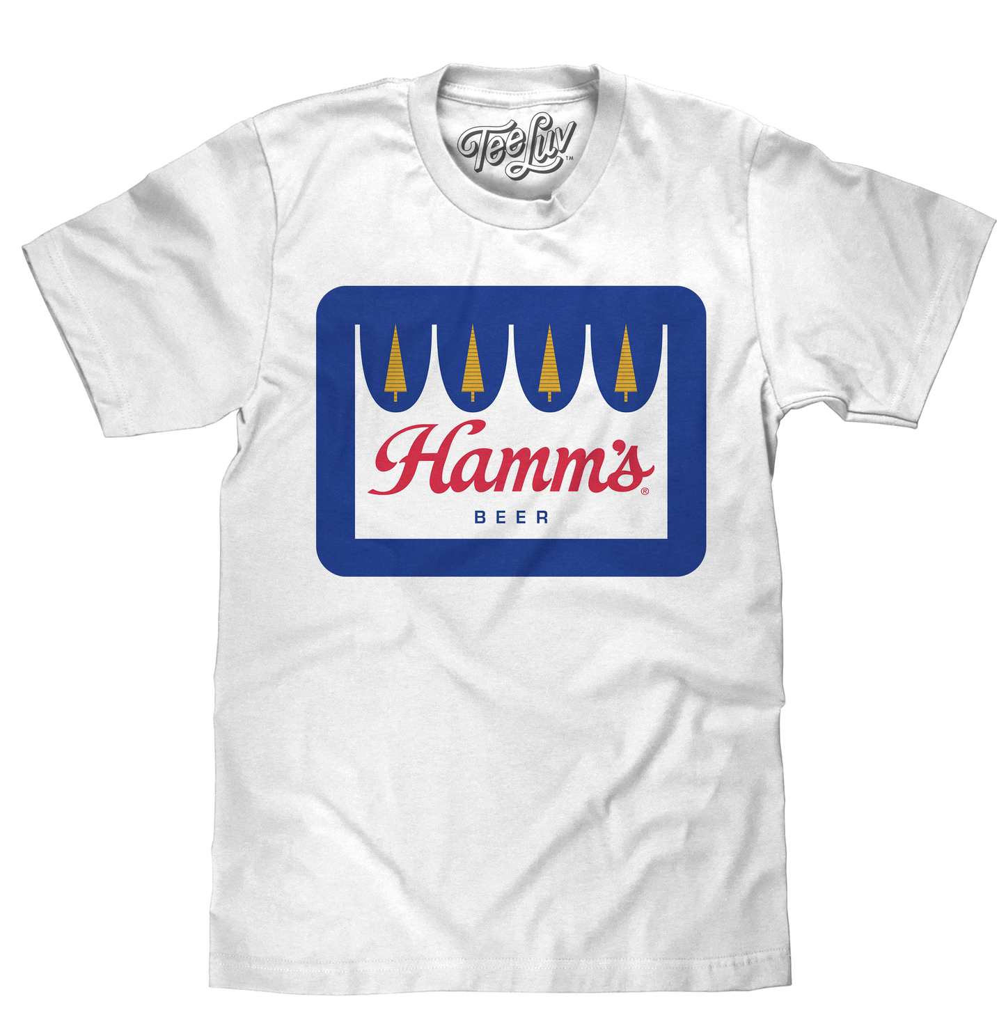 Hamm's Crown Color Logo T-Shirt - White