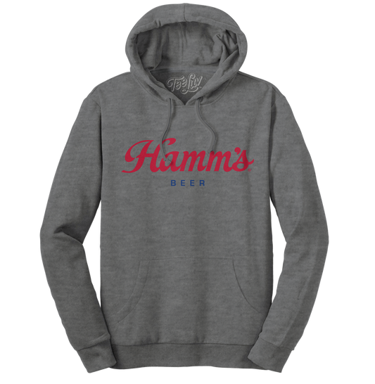 Hamm's Beer Logo Hooded Sweatshirt - Oxford Gray