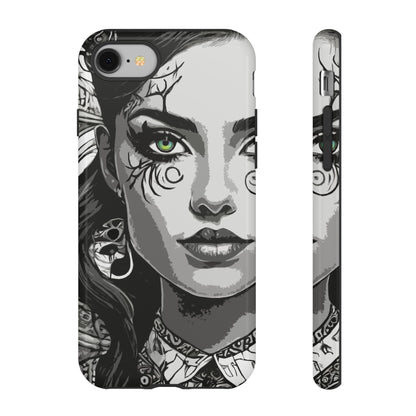 Green Eyed Devilish Beauty Tough Phone Case