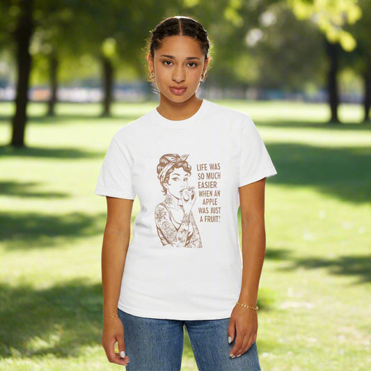 Vintage-Inspired Graphic Tee- "Life Was So Much Easier "